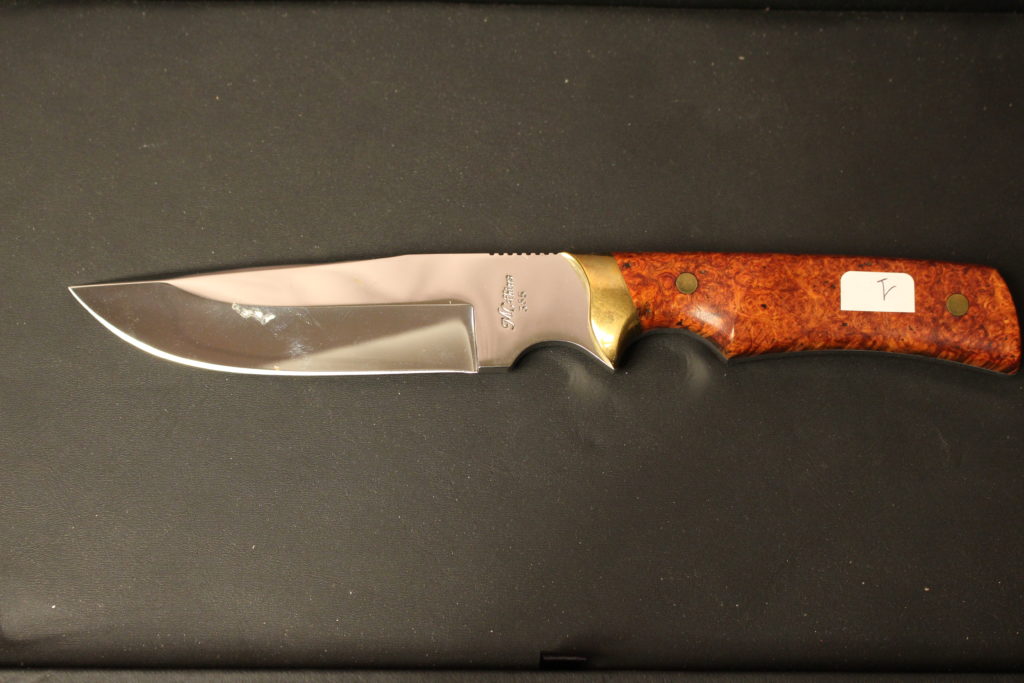 dague de chasse avec longueur lame 25,5 cm inox et manche cerf